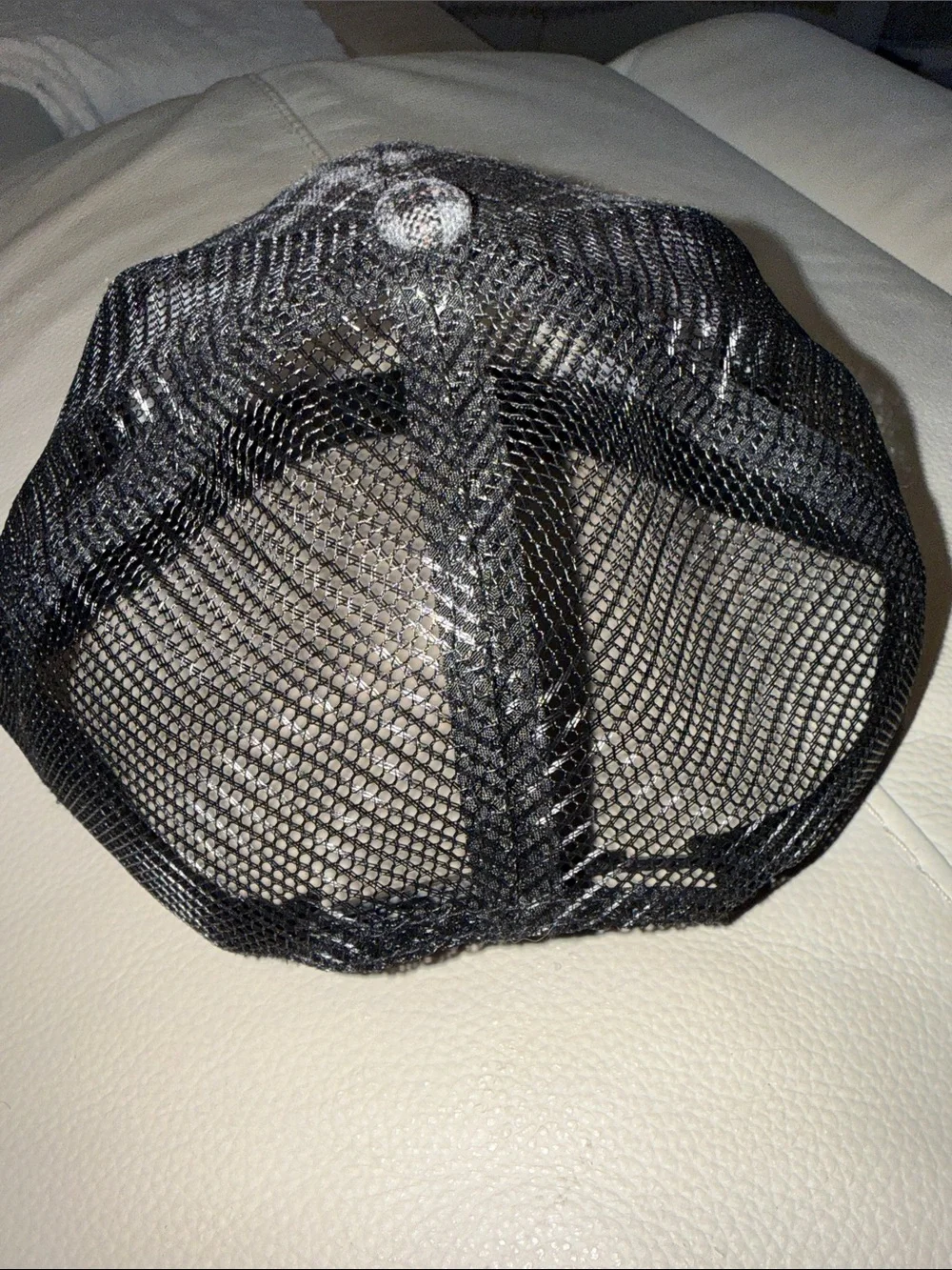 Banana Republic Black & Gray Plaid Mesh Back Trucker Cap